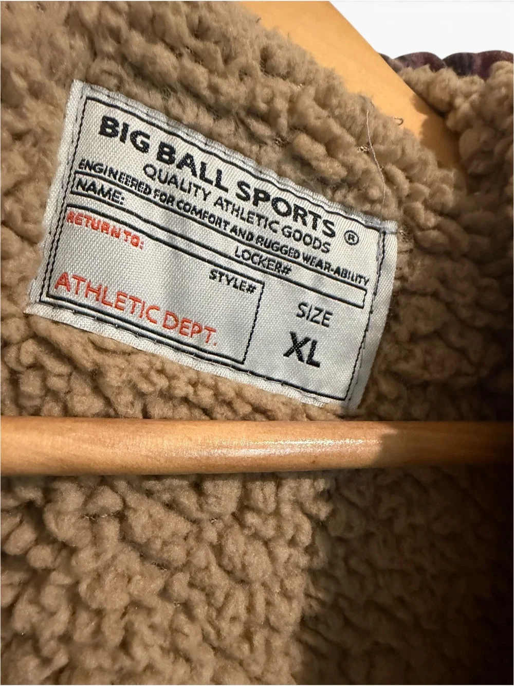 Big Ball Sports Sherpa Lined Full Zip Hoodie Jacket XL Southwestern Aztec Print